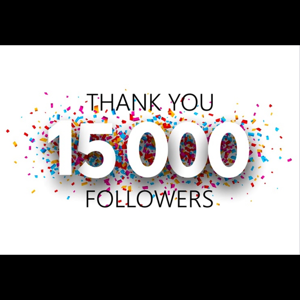 15,000k followers! 🎈